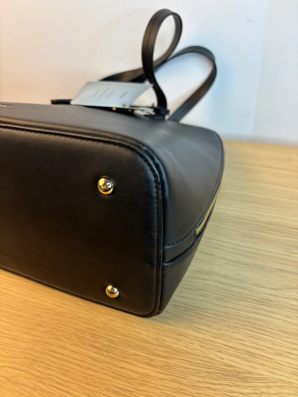 Joan &‎ David Black Leather Dome Satchel NWT